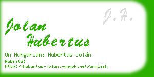 jolan hubertus business card